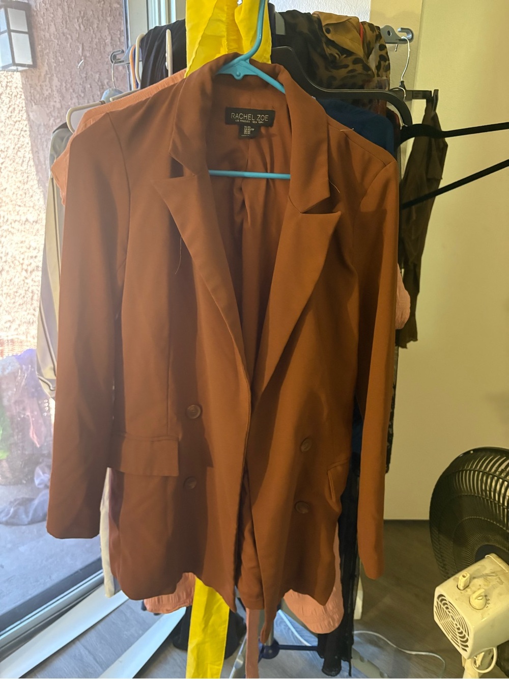 Rachel Zoe Rust Brown Double-Breasted Blazer